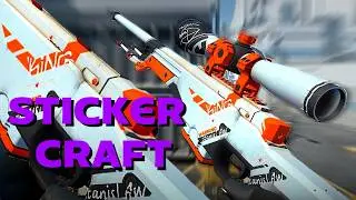 AWP | Asiimov CS2 sticker crafts