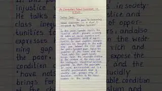 An elementary school classroom in a slum central idea || central Idea chapter 2 class 12
