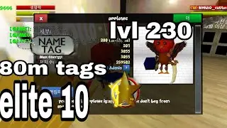 School of chaos lvl 200=lvl 230 up elite 0=elite 10 up 80m tags