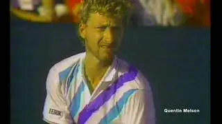Miloslav Meč&iacute;ř Defeats Ivan Lendl to Win Lipton International Players Championships (March 9, 1987)