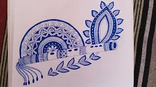 Mandala Art of flute ||very easy mandala art of flute||flute mandala art||mandala art for beginners