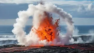Fire vs Water: Lava Meets the Ocean