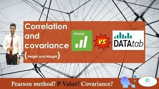 Covariances & Correlation using Minitab Vs DATAtab |Pearson Method, P value | Unbelievably Easy| HD|