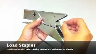 How to load a P22 plier stapler