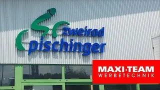 Montage Profilbuchstaben auf Unterkonstruktion