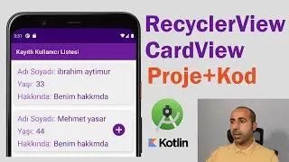 1. Android RecyclerView + CardView + Firebase Veri Kaydetme 4K