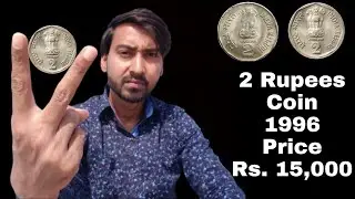 Republic india, 1996 Copper Nickel, 2 Rupees Coin Price 20000