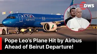 ШОКИРУЮЩАЯ АВАРИЯ: Самолет Airbus Папы Льва попал в эпицентр хаоса и получил экстренное обновлени...
