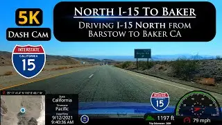 Let's Drive North on I-15 from Barstow in the Mojave Desert to Baker California in 5K ULTRA HD