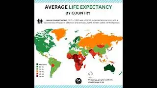 Average life expectancy by country! #map #average #life #expectancy #youtubeshorts