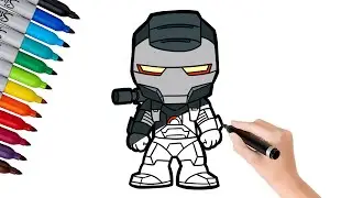 War Machine: Iron Man Drawing Tutorial | How to Draw Iron Man's War Machine Infinity War