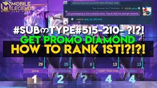 HOW TO RANK 1ST PROMO DIAMONDS SUB TYPE TRICK