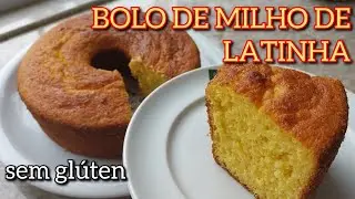BOLO DE MILHO DE LATINHA COM FUBÁ | SEM GÚTEN | SEM AÇÚCAR | SABOR LEVE