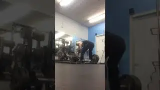 3.27.19 Ironmind Axle 395 x 5 double overhand deadlift