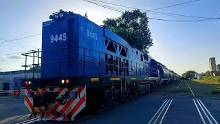[4K] Tren cargado de Trenes Argentinos Cargas con la CRRC CDD-5A1 9445 pasando por Marcos Juárez!!!!