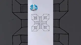 3D Drawing Easy Steps | 3D Art #shorts @ParadiseHome.
