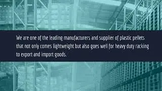 Plastic Pallets in Sydney to Rack Goods in a Hygienic Way
