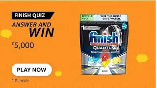 Win Rs 5,000 Amazon Pay Balance | Amazon Finish Quiz | Amazon Answer and Win