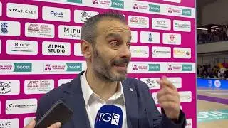 Coach Marco Gaspari dopo il derby vinto 3-0 contro Il Bisonte Firenze