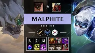 Malphite Mid vs Zed - KR Diamond Patch 25.20