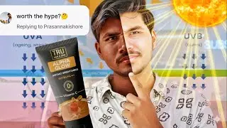 No White Cast, 🤔Only Glow?! TRU Alpha Glow Sunscreen REVIEW ✅IN TELUGU 