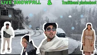 Snowfall ❄️ma kia aaj hamne traditional photoshooot ❤️|| Live snowfall in shimla 🌨️#rohru 