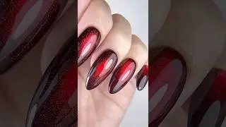 Red cat-eye vampy glass nails made easy! Watch now! ✨ #cre8tion #cre8tionproducts #nailtech #nails