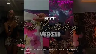 Fall Birthday Vlog | Shopping, Cheetah Print Theme, Sleepover, Gifts etc