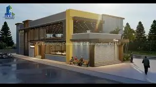 3D Animation Canteen Design || Raj Engineering Consultancy and Construction Pvt Ltd. 🚧 