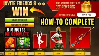 INVITE & WIN EVENT FREE FIRE 😯 || HOW TO COMPLETE INVITE FRIENDS & WIN EVENT || FF NEW EVENT ||