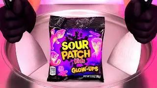 Sour Patch Kids Glow-Ups Ice Cream Rolls | oddly satisfying Candy Food ASMR
