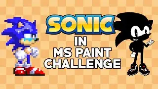 DRAWING SONIC IN MS PAINT CHALLENGE