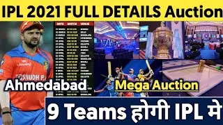 IPL 2021 Details - 9 teams in IPL 2021 , VENUE , Mega Auction , Squads