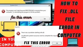 how to fix DLL error in computer #computer #error # problem #issue #repair #computer #windows #tech