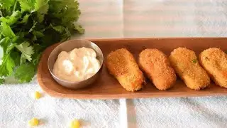 Кукурузные наггетсы с сыром | Как приготовить вегетарианские наггетсы | Быстрый и простой рецепт наггетсов | Вечерний перекус