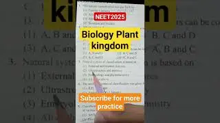 NEET Biology Plant kingdom Question Practice/pyq practice #neet #subscribe #physicswallah #study
