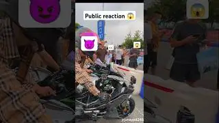 ninja h2r Public reaction 👀😱💥. #ninja #bike #reaction #h2r