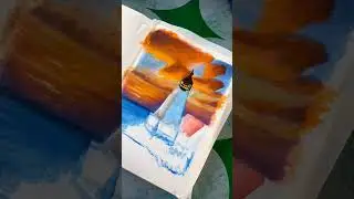 light house 🏚️💡 #art #painting #shorts