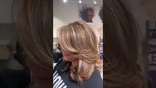 Color + Blowout GOALS 🤩 #shorts #haircolor #highlights #madisonreed