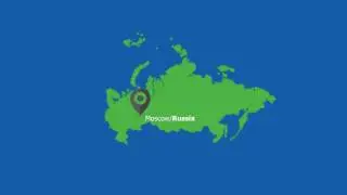 Russia Map Blue Screen - Green Screen Footage