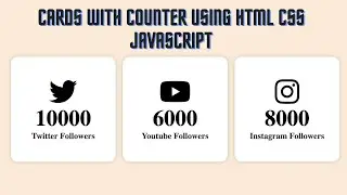 Number Card Counter in HTML, CSS, and JavaScript For Beginner| In Hindi/Urdu