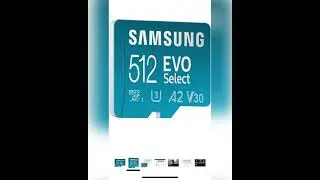 $55 SAMSUNG EVO Select Micro SD-Memory512GB microSDXC 130MB Full HD & 4K UHD, UHS-I, U3, A2, V30,