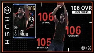 Under Armour Rush 106 OVR Предварительный просмотр кампании Джоэл Эмбиид NBA LIVE MOBILE 19 UA Rush