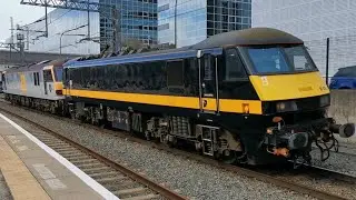 DB Cargo Class 90 90026 & Class 92 92019 'Wagner' Pass MKC on Southbound Light Loco Move 12/4/23