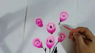 Tecnicas de pintura Pincelada doble carga   clase 10, capullo doble
