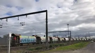 DL 9642 with Work Train (Ballast Train) shunting from Te rapa yard to Frankton yard Hamilton NIMT