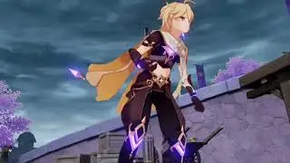 Aether Saves Thoma From Baal Cut Scene (dub japan)
