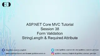 Form Validation in ASP.NET Core - Session 38