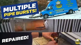 REPAIRING MULTIPLE FROZEN PIPE BURSTS!