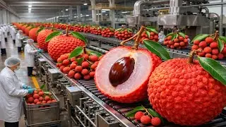 From Orchard to Factory: Inside the Lychee Processing Industry | Lychee Harvesting & Sorting Process